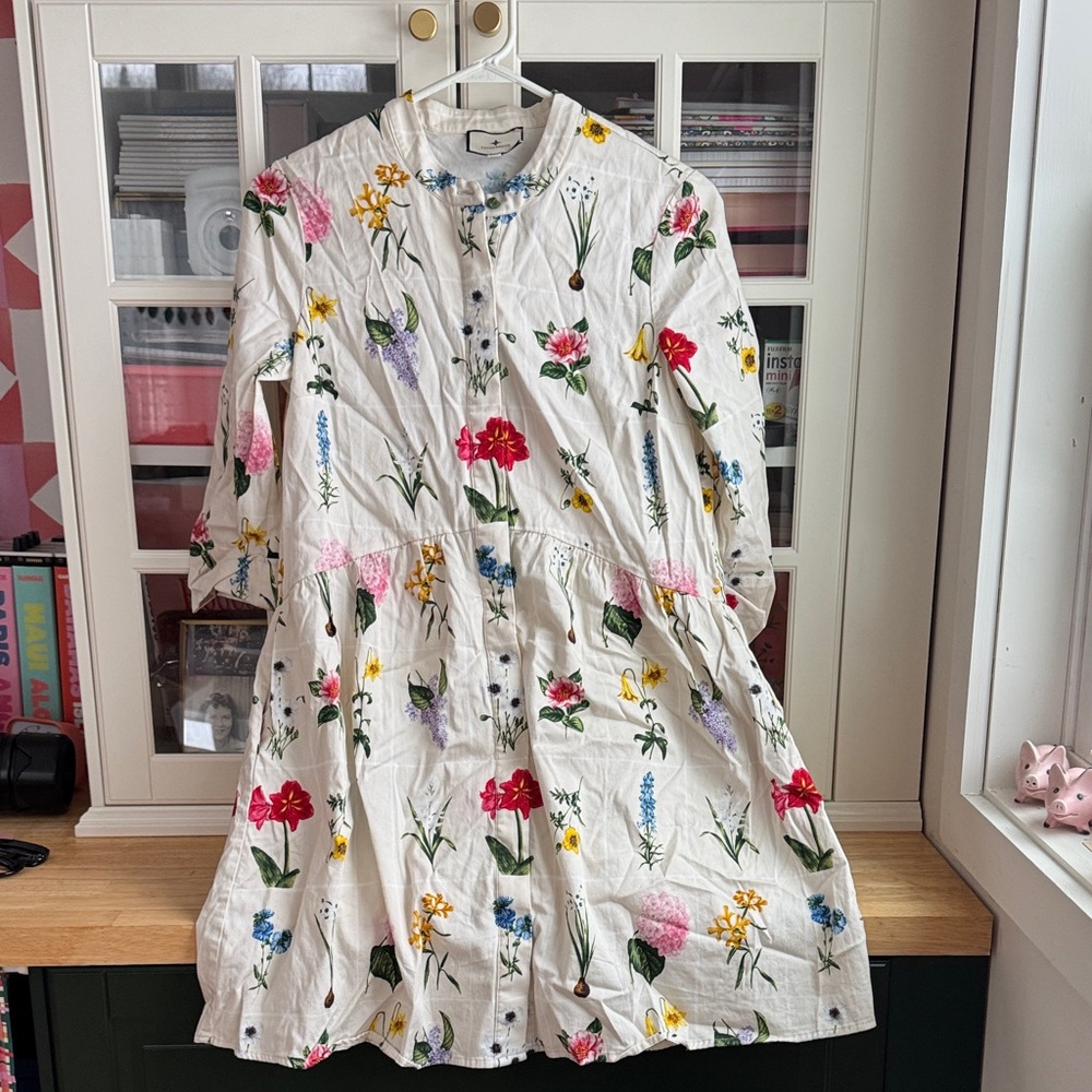 Tuckernuck Cream and Blue Floral dress